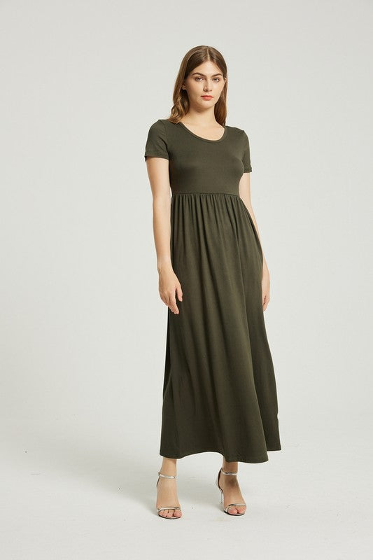 Women's Summer Casual Maxi Dress With Pocket - Classique Collection