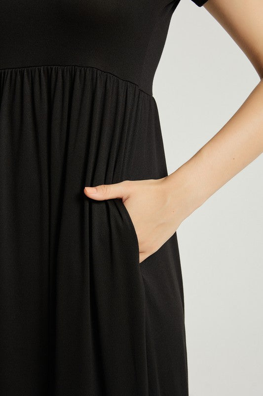 Women's Summer Casual Maxi Dress With Pocket - Classique Collection