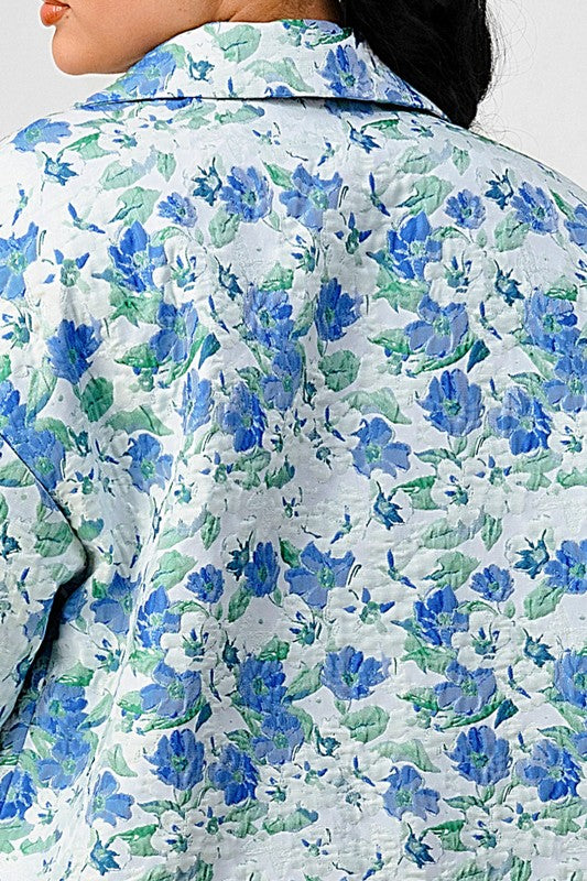 ATHINA FLORAL PRINT TASSLE TRENCH COAT - Classique Collection