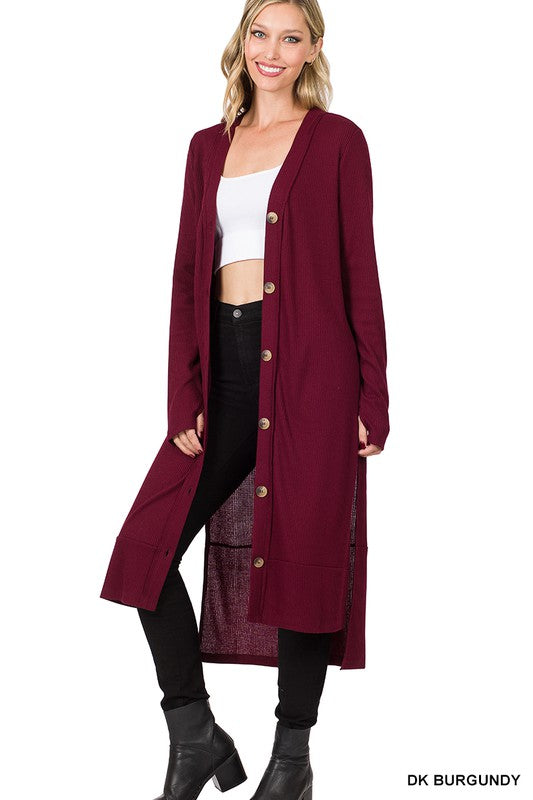 Ribbed Long Cardigan - Classique Collection
