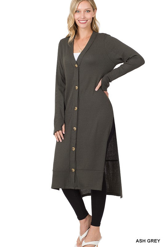 Ribbed Long Cardigan - Classique Collection
