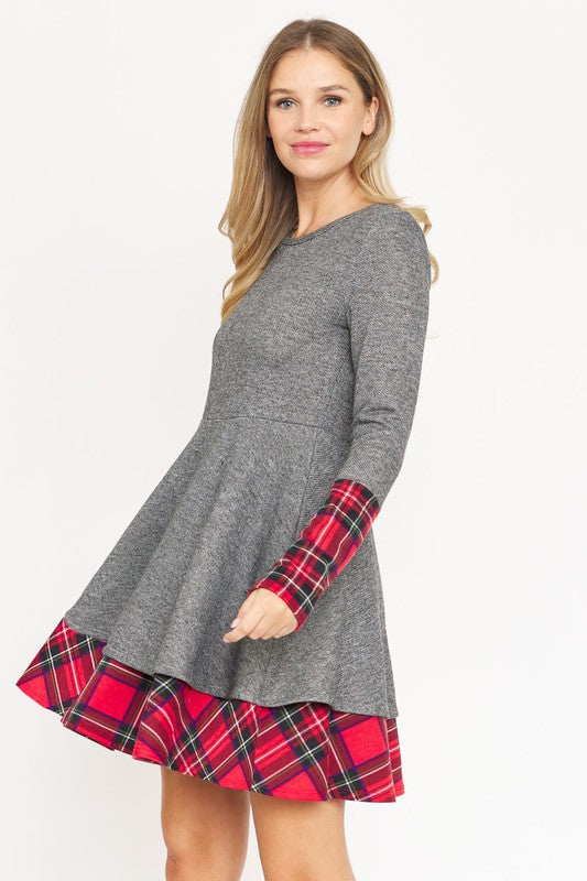 Layered Fit And Flare Dress - Classique Collection