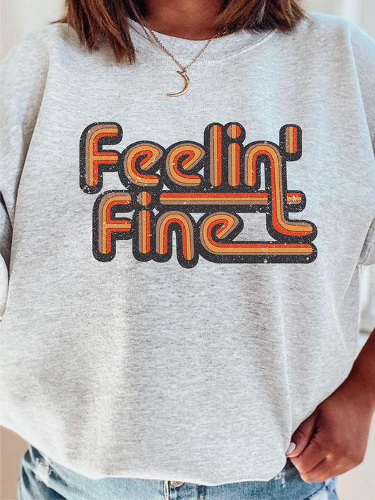 Feelin' Fine Groovy CrewNeck Sweatshirt - Classique Collection