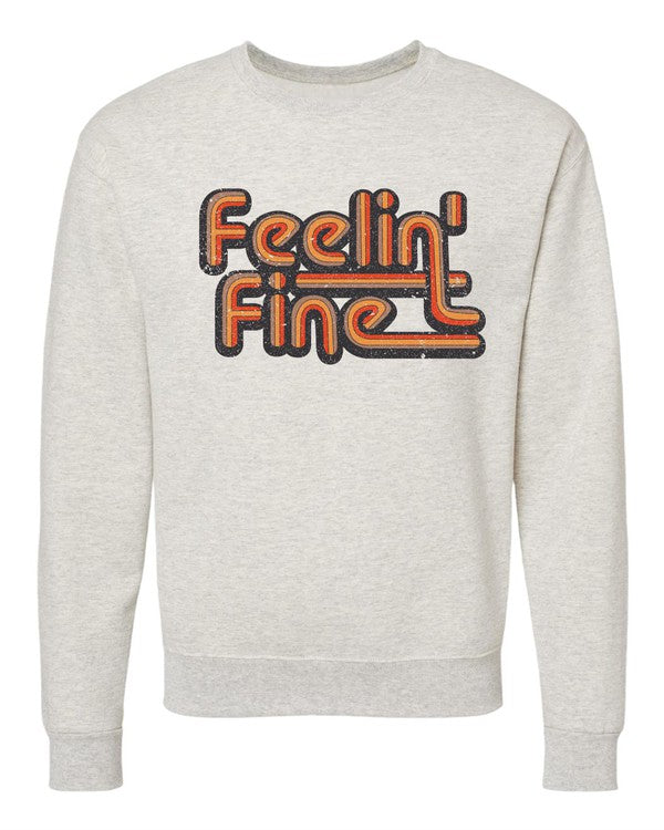 Feelin' Fine Groovy CrewNeck Sweatshirt - Classique Collection