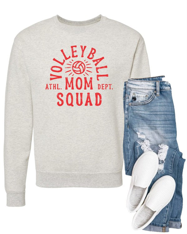 Red Print Mom Squad Volleyball Ath Department - Classique Collection