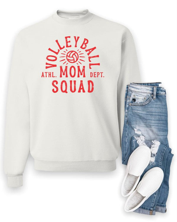 Red Print Mom Squad Volleyball Ath Department - Classique Collection