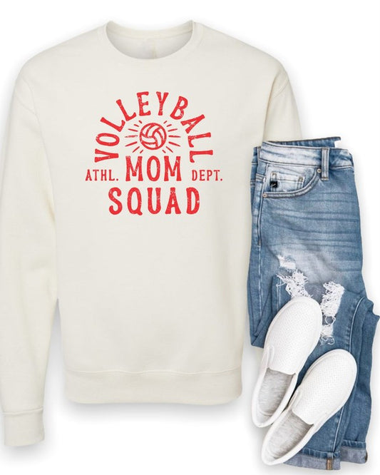 Red Print Mom Squad Volleyball Ath Department - Classique Collection