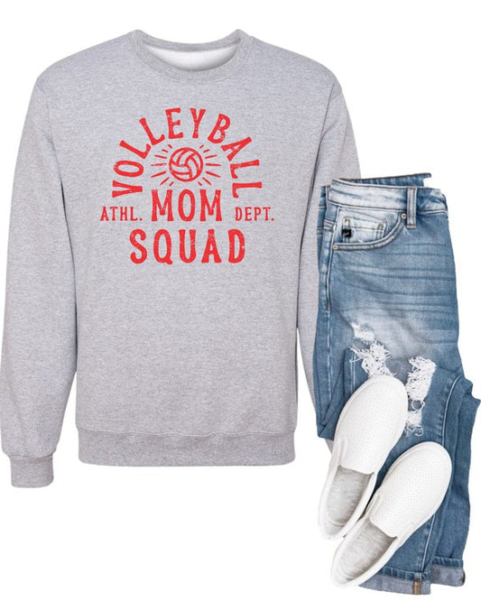 Red Print Mom Squad Volleyball Ath Department - Classique Collection