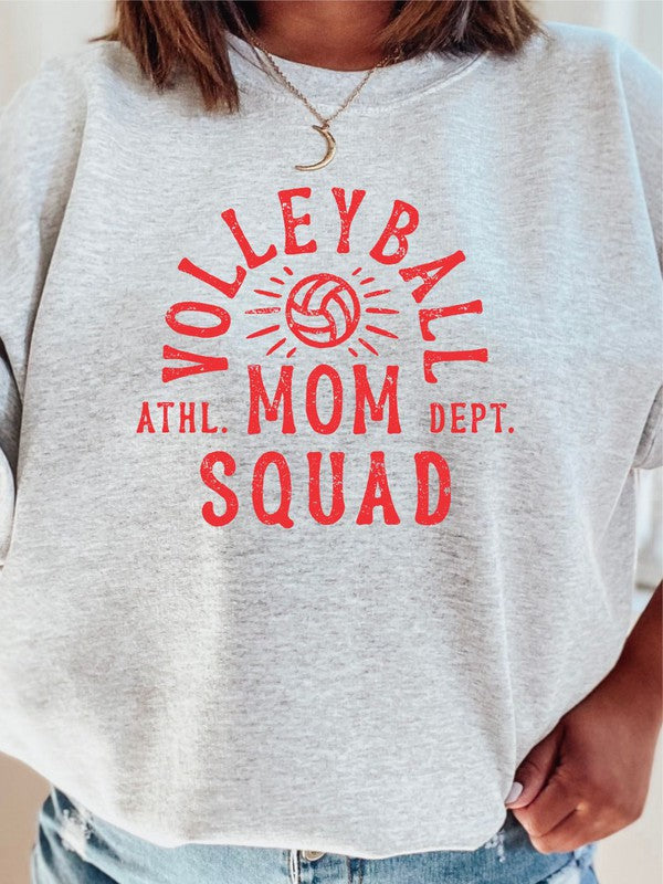 Red Print Mom Squad Volleyball Ath Department - Classique Collection