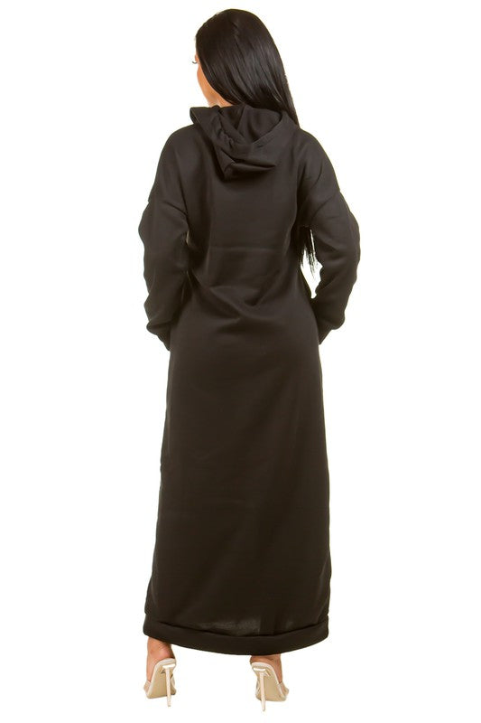 SEXY LONG MAXI HOODIE DRESS - Classique Collection