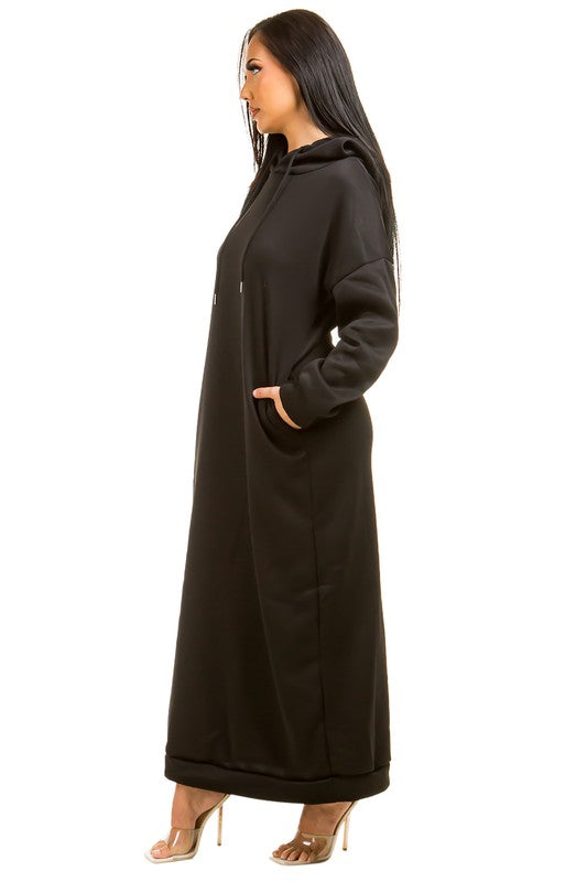 SEXY LONG MAXI HOODIE DRESS - Classique Collection