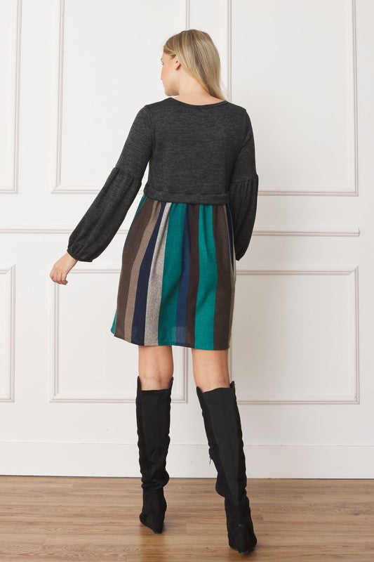 Plus Balloon Sleeve Pullover Dress - Classique Collection