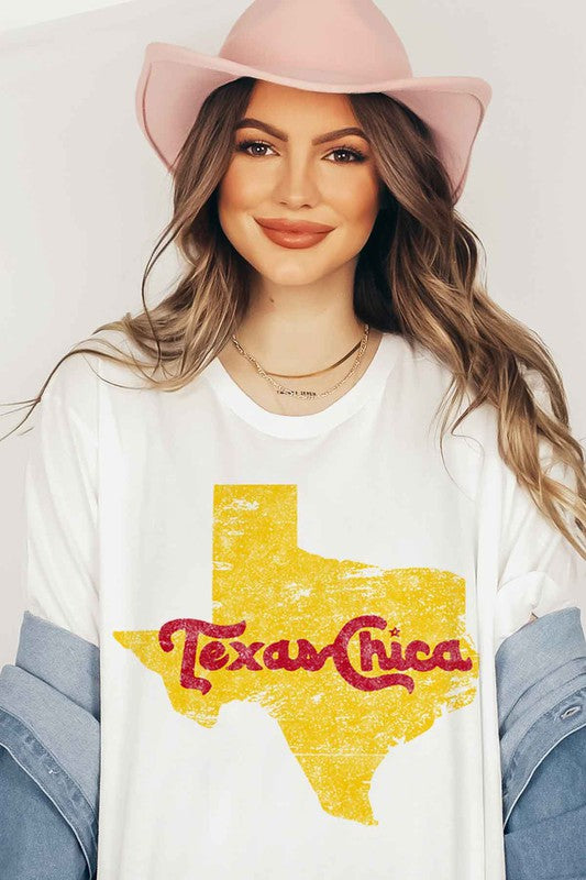 TEXAS CHICA GRAPHIC PLUS SIZE TEE / T-SHIRT - Classique Collection