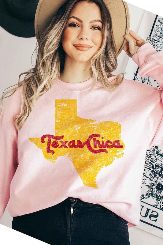 TEXAS CHICA GRAPHIC PLUS SIZE SWEATSHIRT - Classique Collection