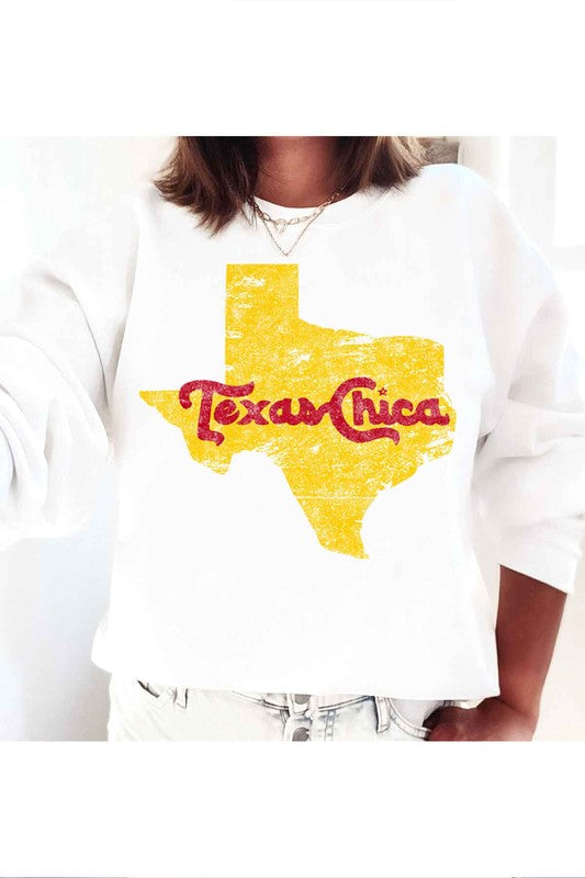 TEXAS CHICA GRAPHIC PLUS SIZE SWEATSHIRT - Classique Collection