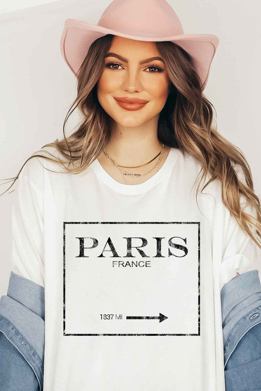 PARIS FRANCE GRAPHIC PLUS SIZE TEE / T-SHIRT - Classique Collection