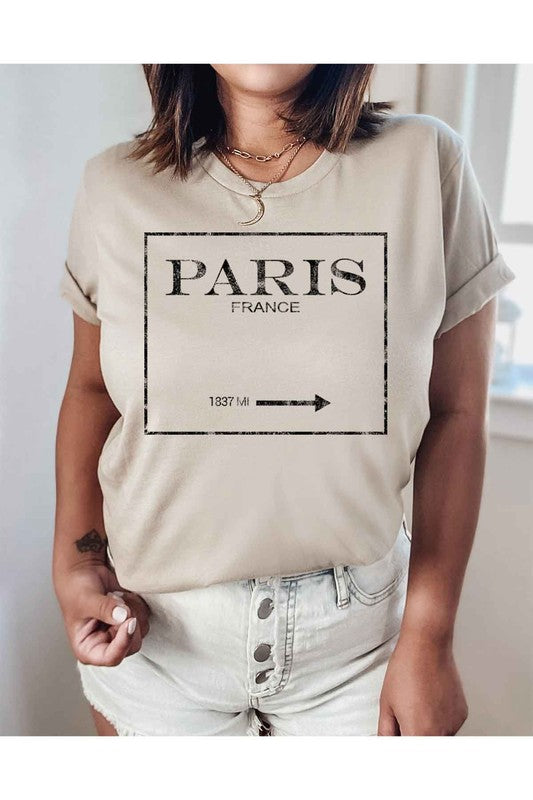 PARIS FRANCE GRAPHIC PLUS SIZE TEE / T-SHIRT - Classique Collection