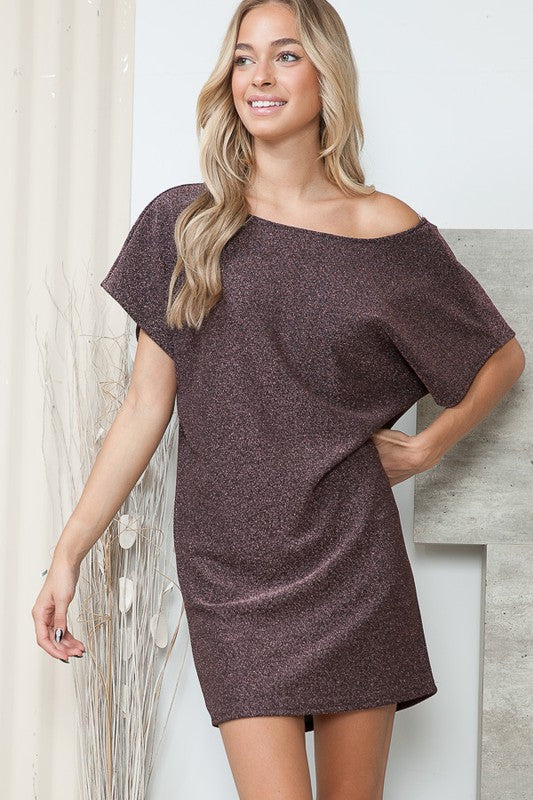 Lurex Low V Back Dress - Classique Collection