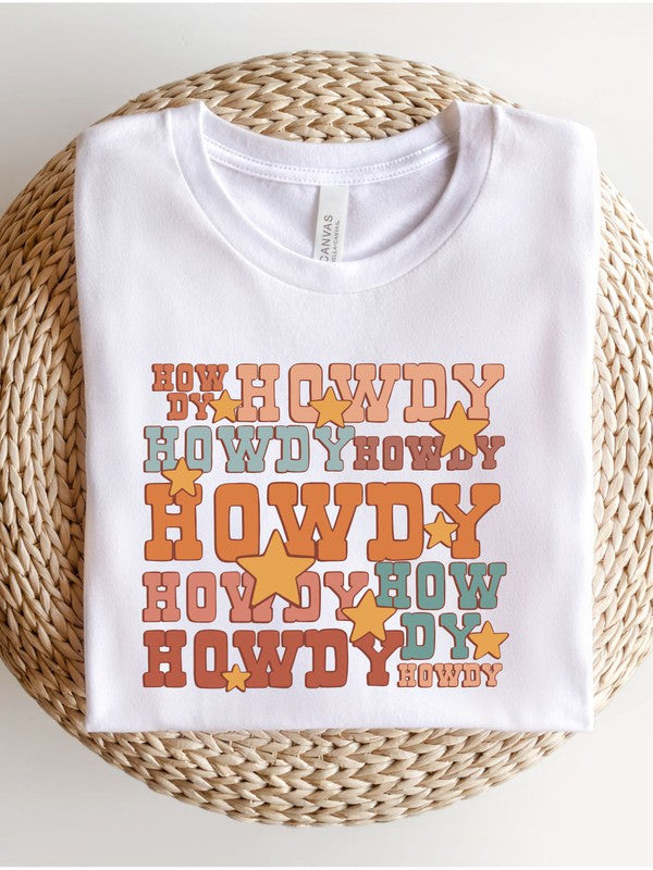 Howdy with Cowboy Hat Graphic Tee - Classique Collection