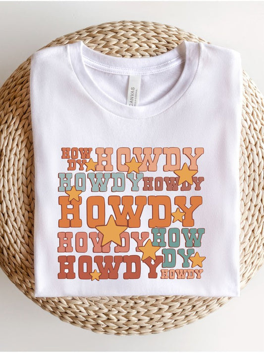 Howdy with Cowboy Hat Graphic Tee - Classique Collection