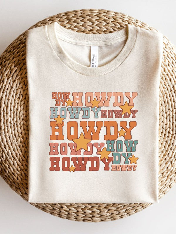 Howdy with Cowboy Hat Graphic Tee - Classique Collection
