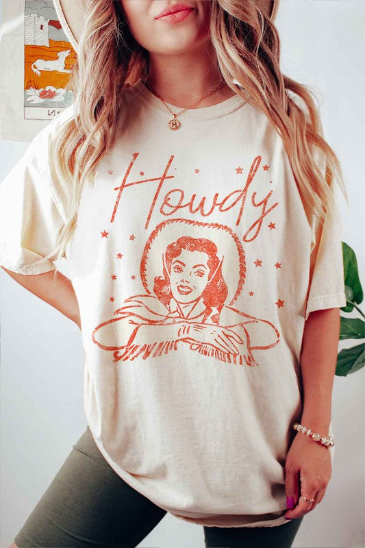 HOWDY COWGIRL GRAPHIC PLUS SIZE TEE / T-SHIRT - Classique Collection