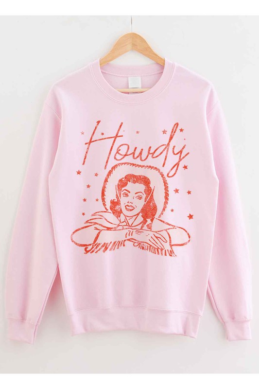 HOWDY COWGIRL GRAPHIC SWEATSHIRT - Classique Collection