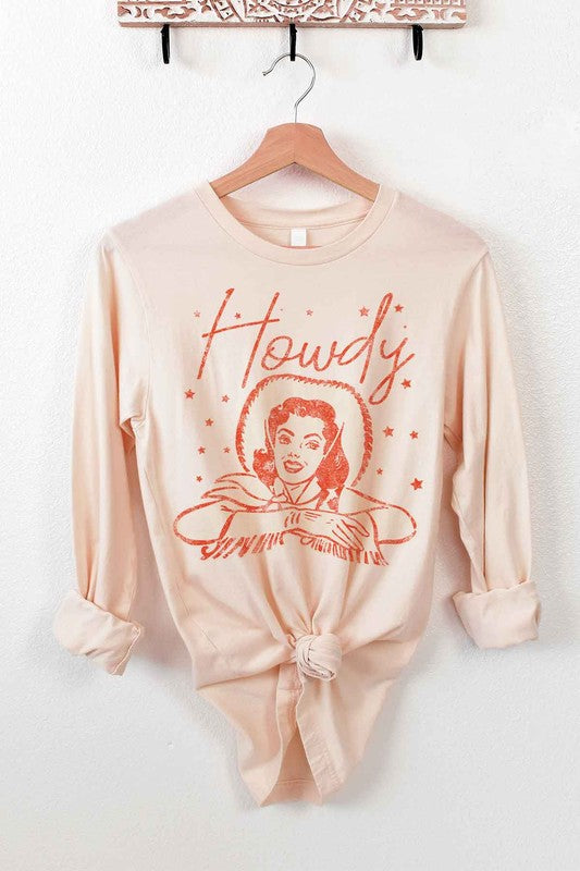 HOWDY COWGIRL LONG SLEEVE TEE - Classique Collection