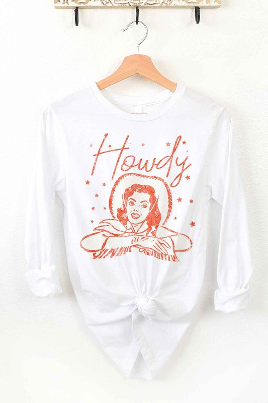 HOWDY COWGIRL LONG SLEEVE TEE - Classique Collection