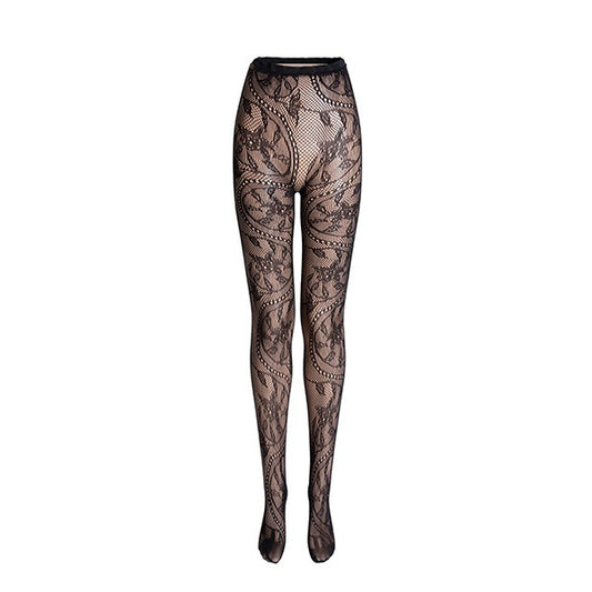 HIGH RISE PANTY HOSE WITH DESIGNS - Classique Collection