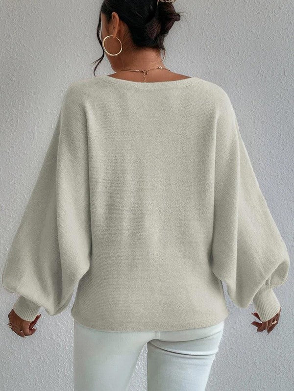 Oversized balloon sleeve sweater - Classique Collection