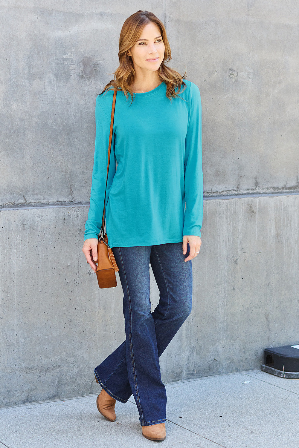 Basic Bae Full Size Round Neck Long Sleeve Top - Classique Collection