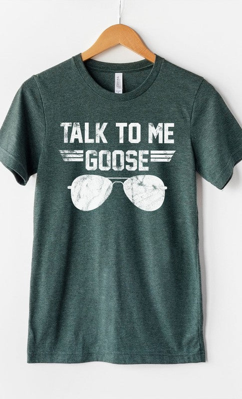 Talk to Me Goose White Ink Graphic Tee PLUS - Classique Collection