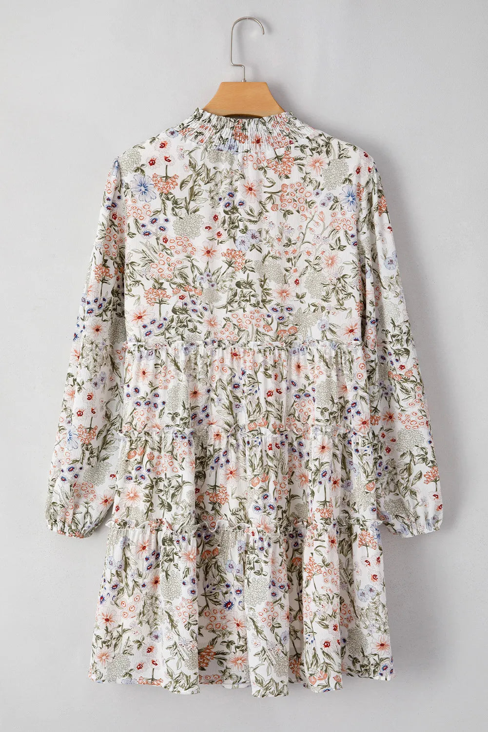 Printed Mock Neck Long Sleeve Mini Dress - Classique Collection
