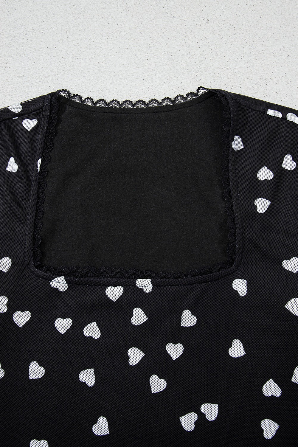 Heart Square Neck Long Sleeve Bodysuit - Classique Collection