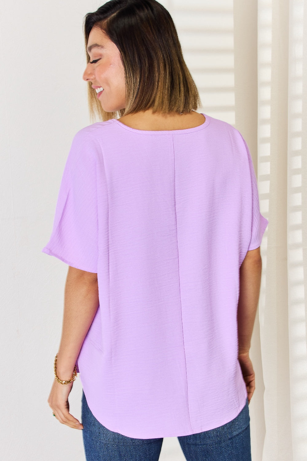 Zenana Texture Short Sleeve T-Shirt - Classique Collection