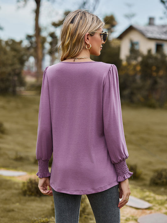 Puff Sleeve Pleated Blouse - Classique Collection