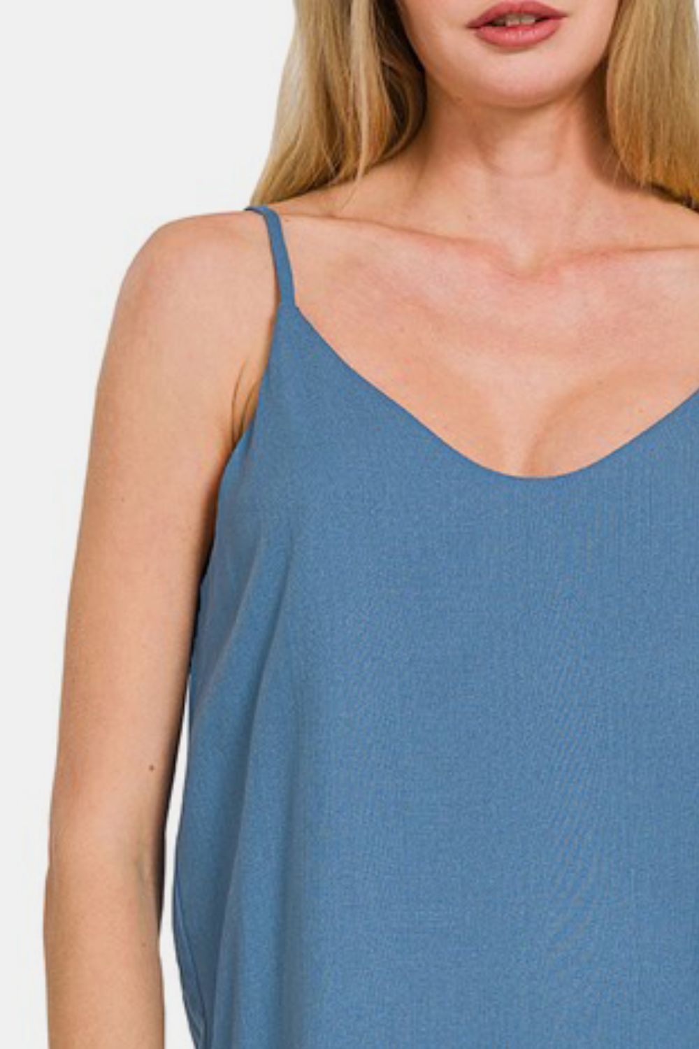Zenana Two Layered Spaghetti Strap Cami - Classique Collection