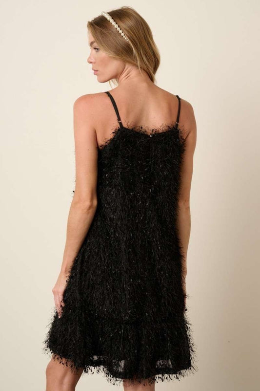 Mittoshop Feather Ruffle Hem Mini Cami Dress - Classique Collection