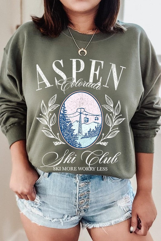 Aspen Ski Club Graphic Plus Sweatshirt - ClassiQ