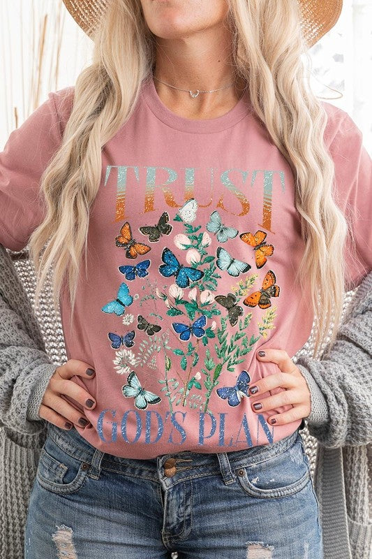 Trust God's Plan Christian Graphic Plus Tee - Classique Collection