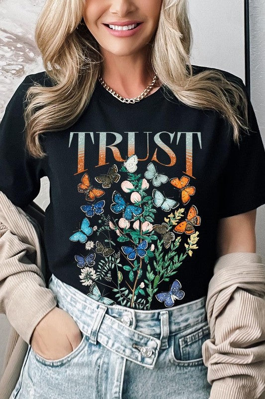 Trust God's Plan Christian Graphic Plus Tee - Classique Collection