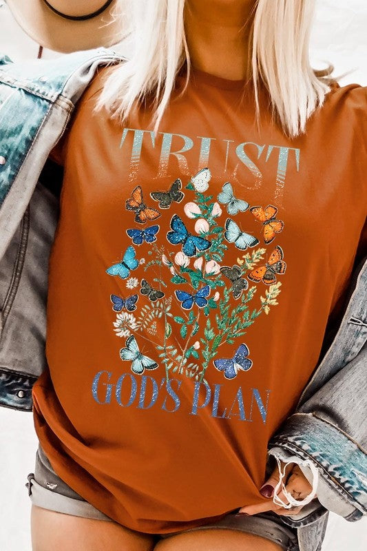 Trust God's Plan Christian Graphic Plus Tee - Classique Collection