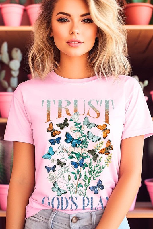Trust God's Plan Christian Graphic Plus Tee - Classique Collection