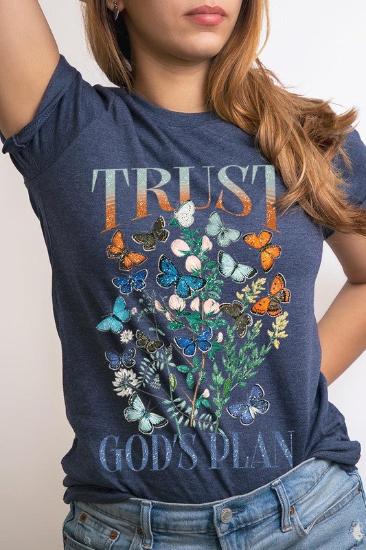Trust God's Plan Christian Graphic Plus Tee - Classique Collection