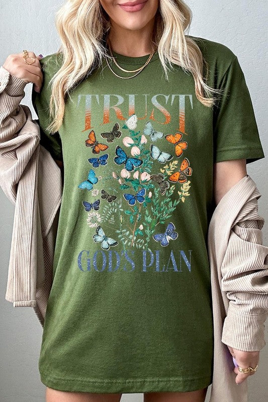 Trust God's Plan Christian Graphic Plus Tee - Classique Collection