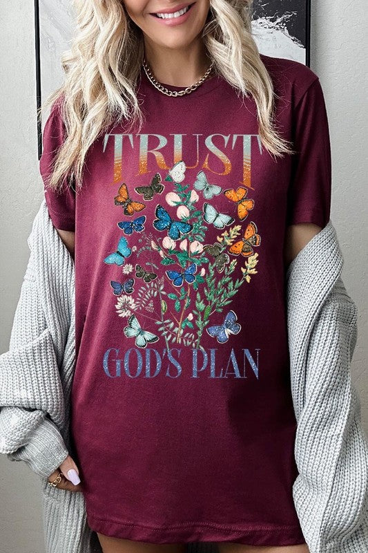 Trust God's Plan Christian Graphic Plus Tee - Classique Collection