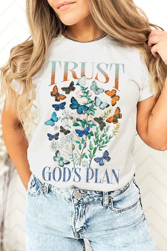 Trust God's Plan Christian Graphic Plus Tee - Classique Collection