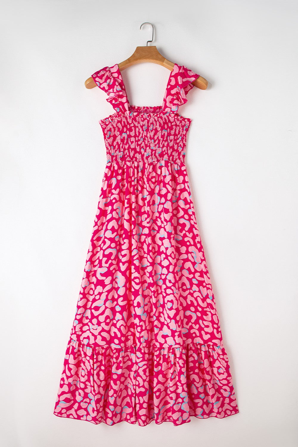 Ruffled Printed Wide Strap Dress - Classique Collection