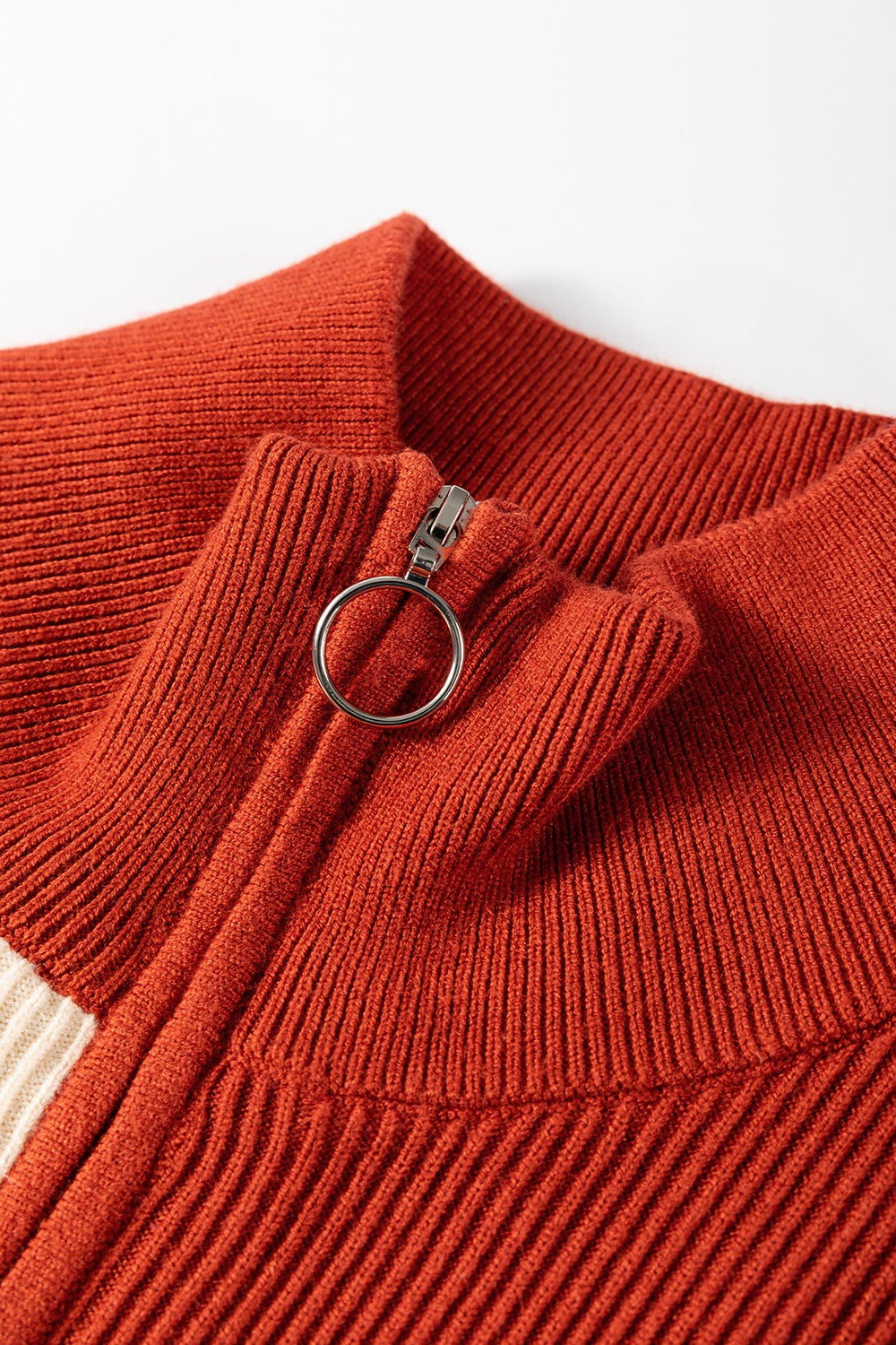 Striped Quarter Zip Cap Sleeve Sweater Dress - ClassiQ